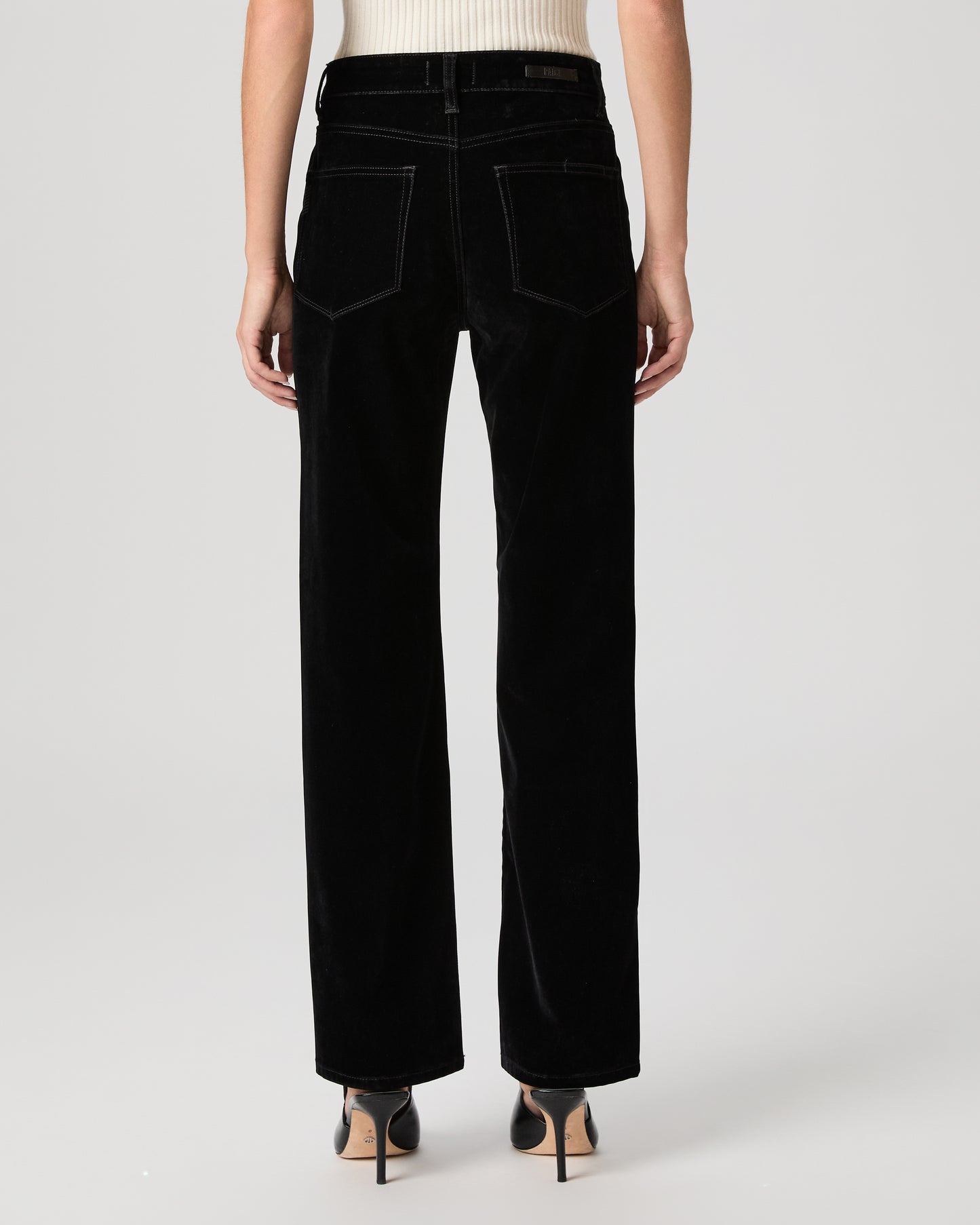 Stevie Straight Pant - Onyx Rich Velvet 23
