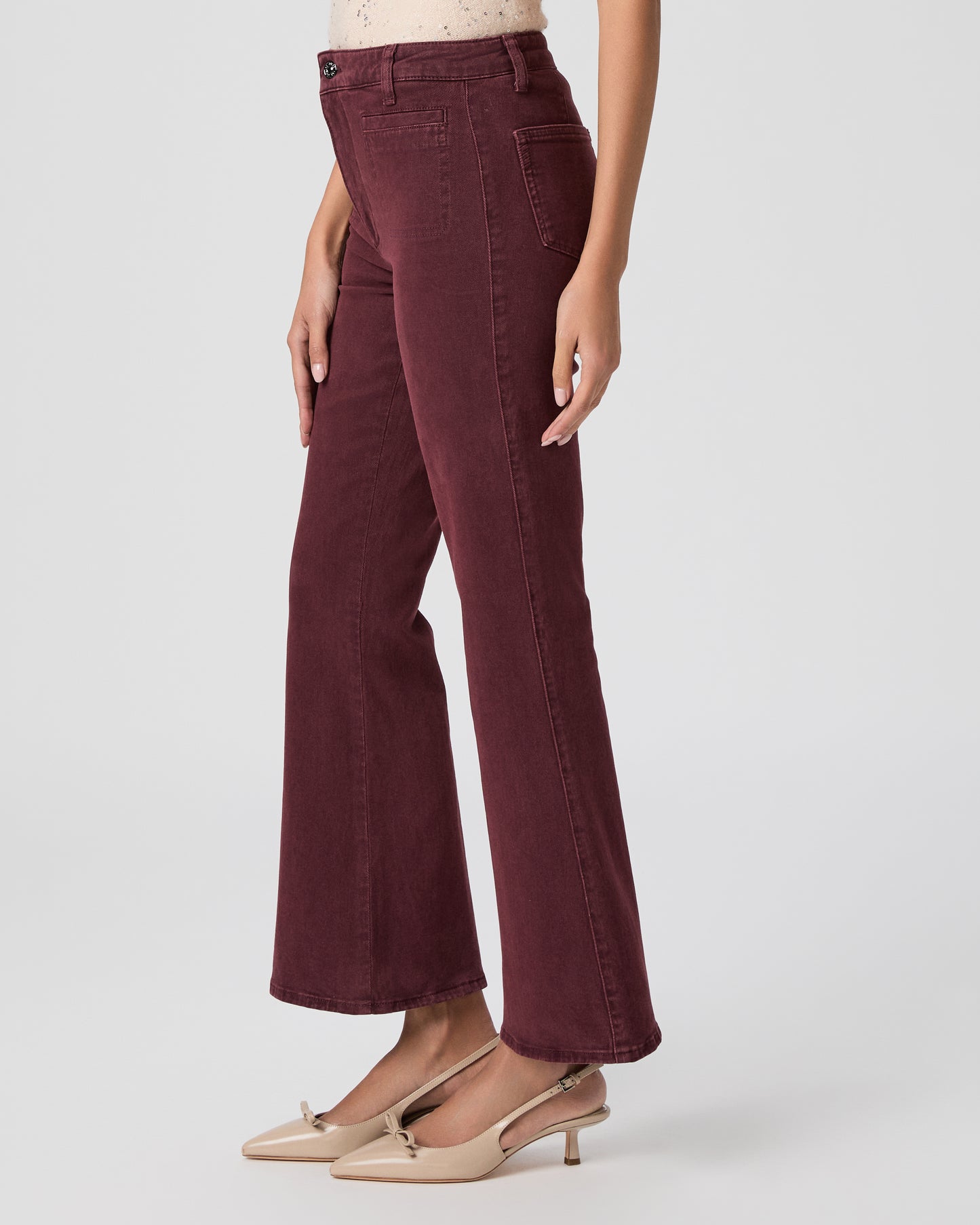 Marlow Skimmer Flare Jean - Vintage Dark Oxblood