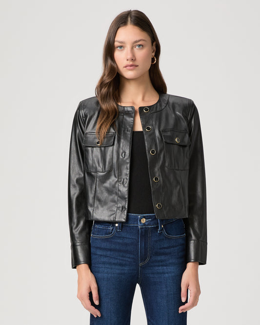 Verity Jacket - Black Faux Leather XXS