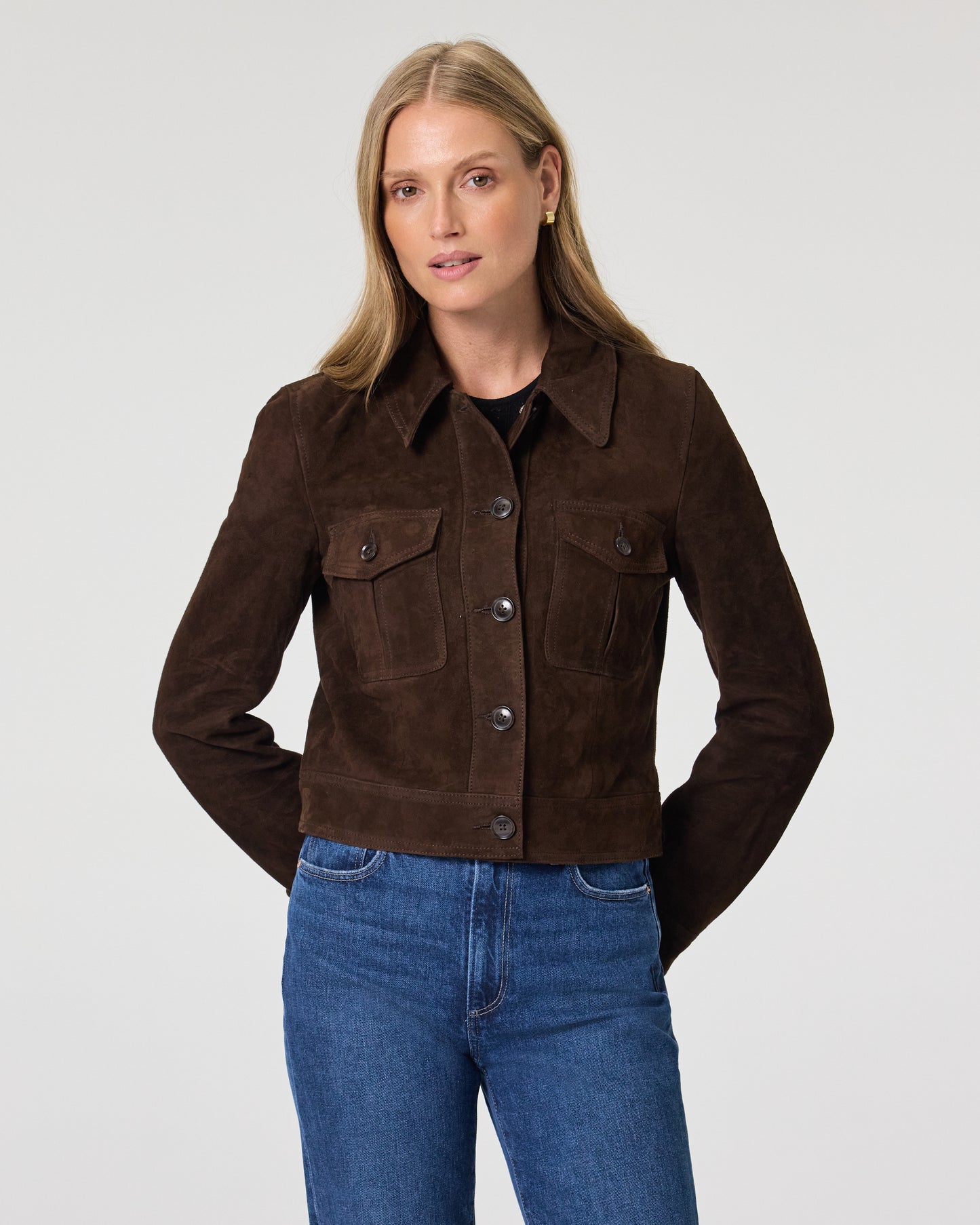 Feyd Jacket - Chocolate Brown Suede XS