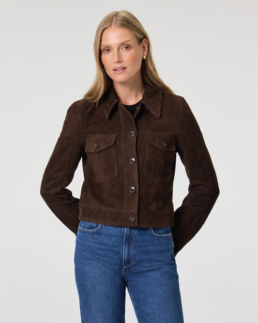 Feyd Jacket - Chocolate Brown Suede XS