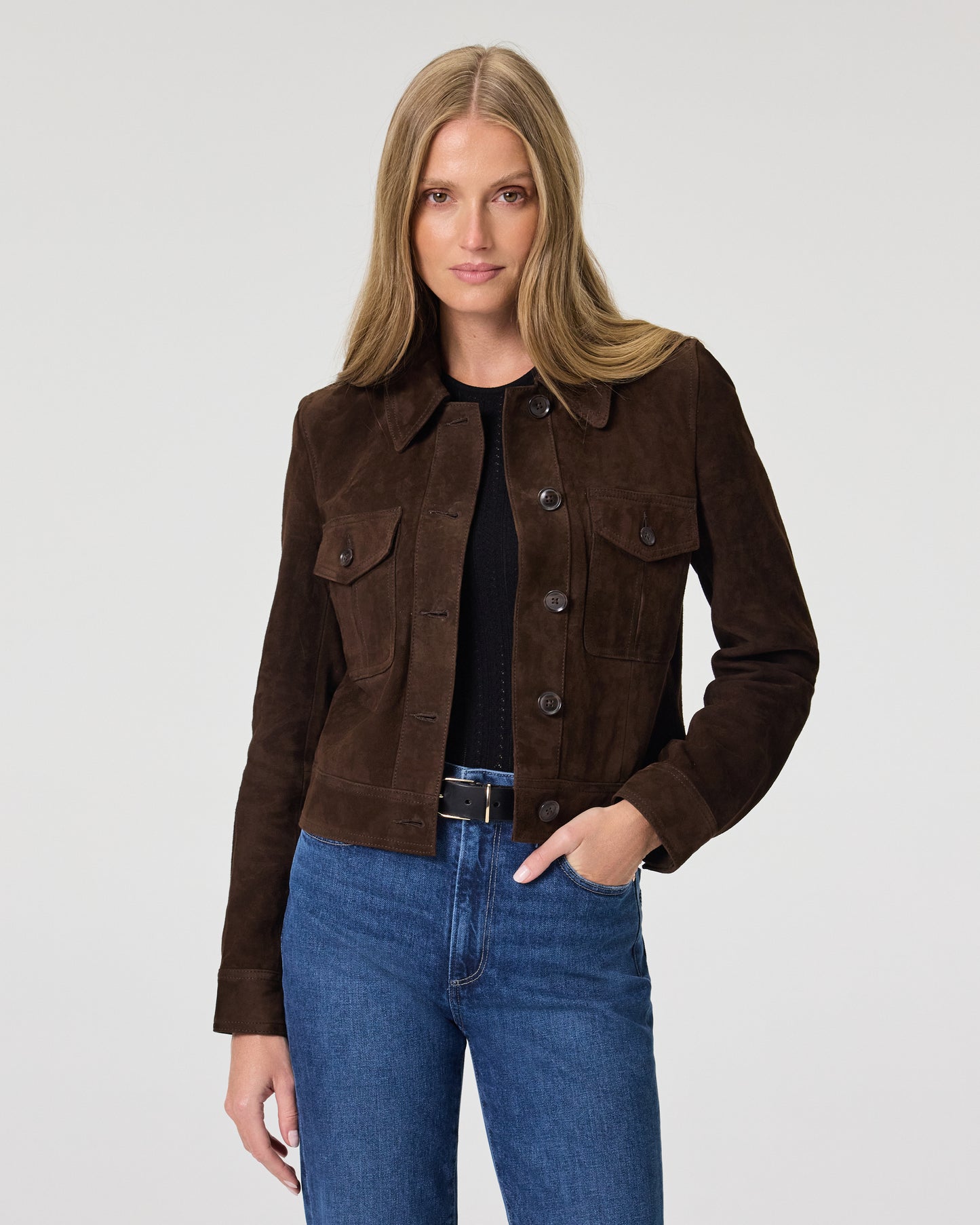 Feyd Jacket - Chocolate Brown Suede XS