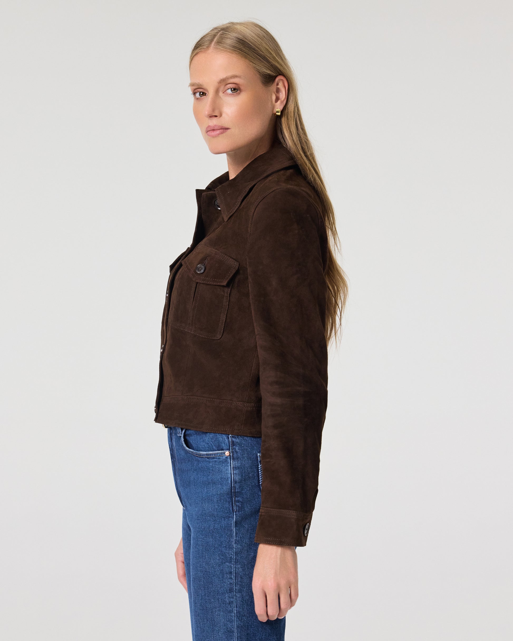 Feyd Jacket - Chocolate Brown Suede XS