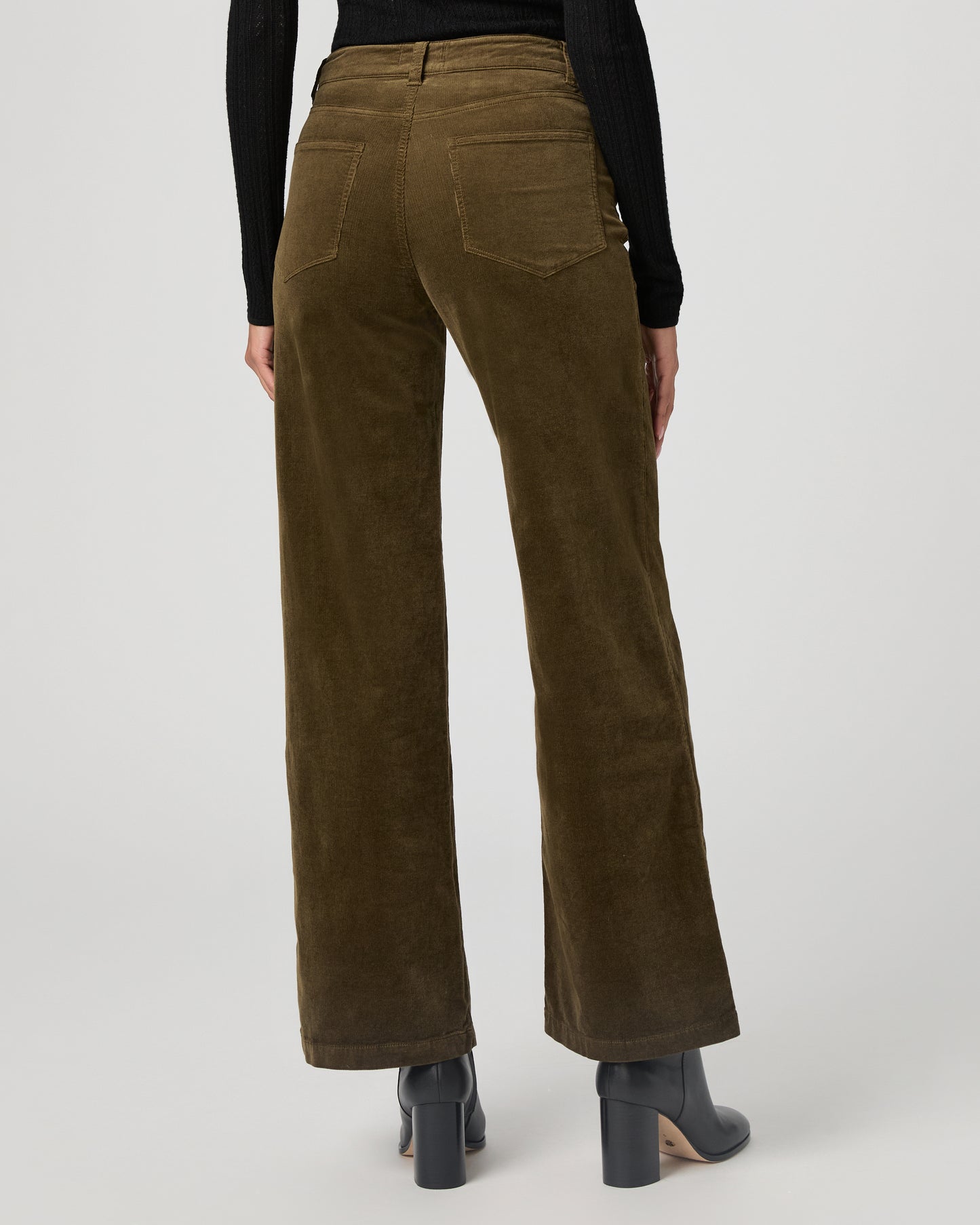 Anessa 31 Inch Wide Leg Pant - Dark Brushed Olive Corduroy 23