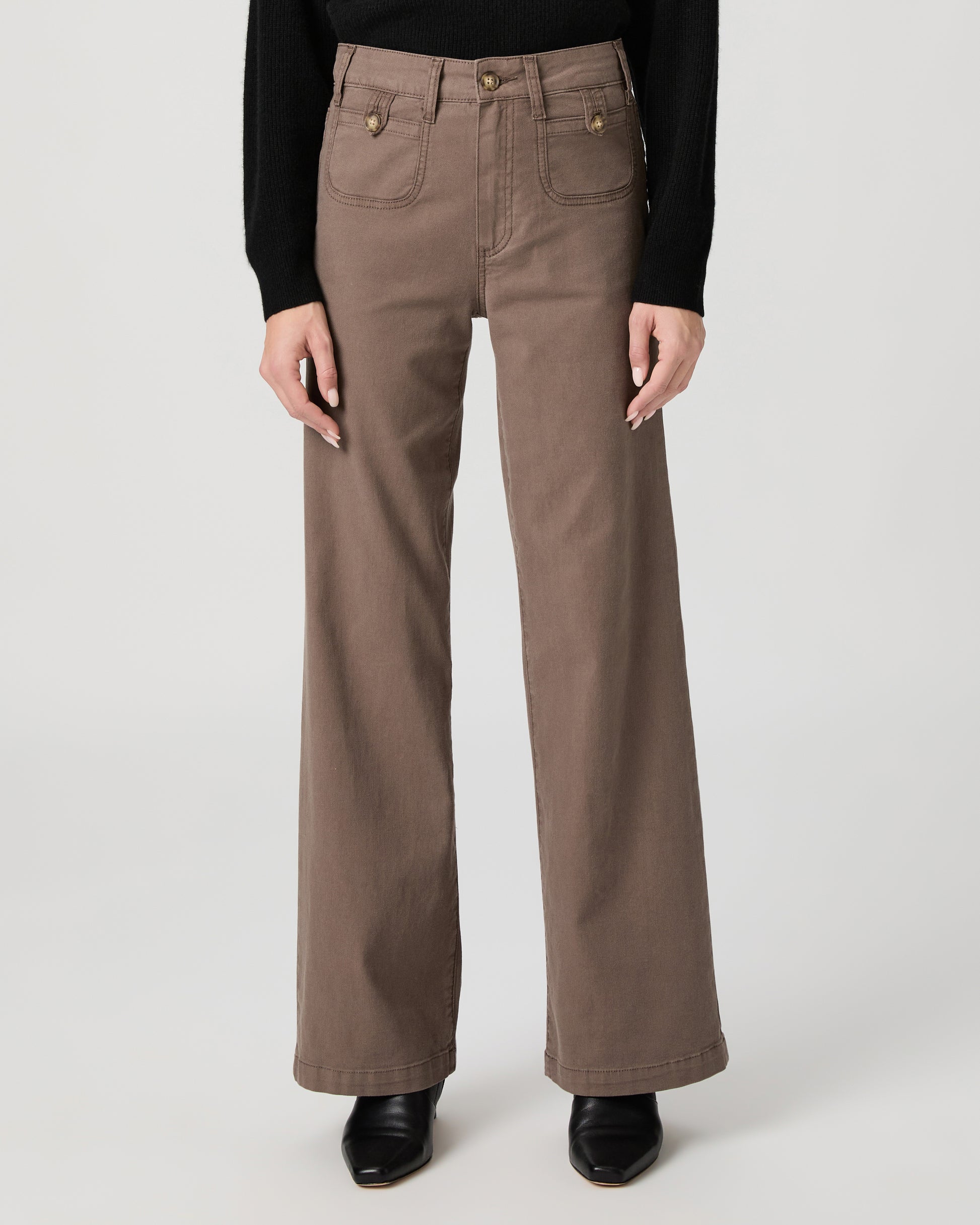 Anessa 31 Inch Wide Leg Jean - Vintage Mushroom Taupe 23