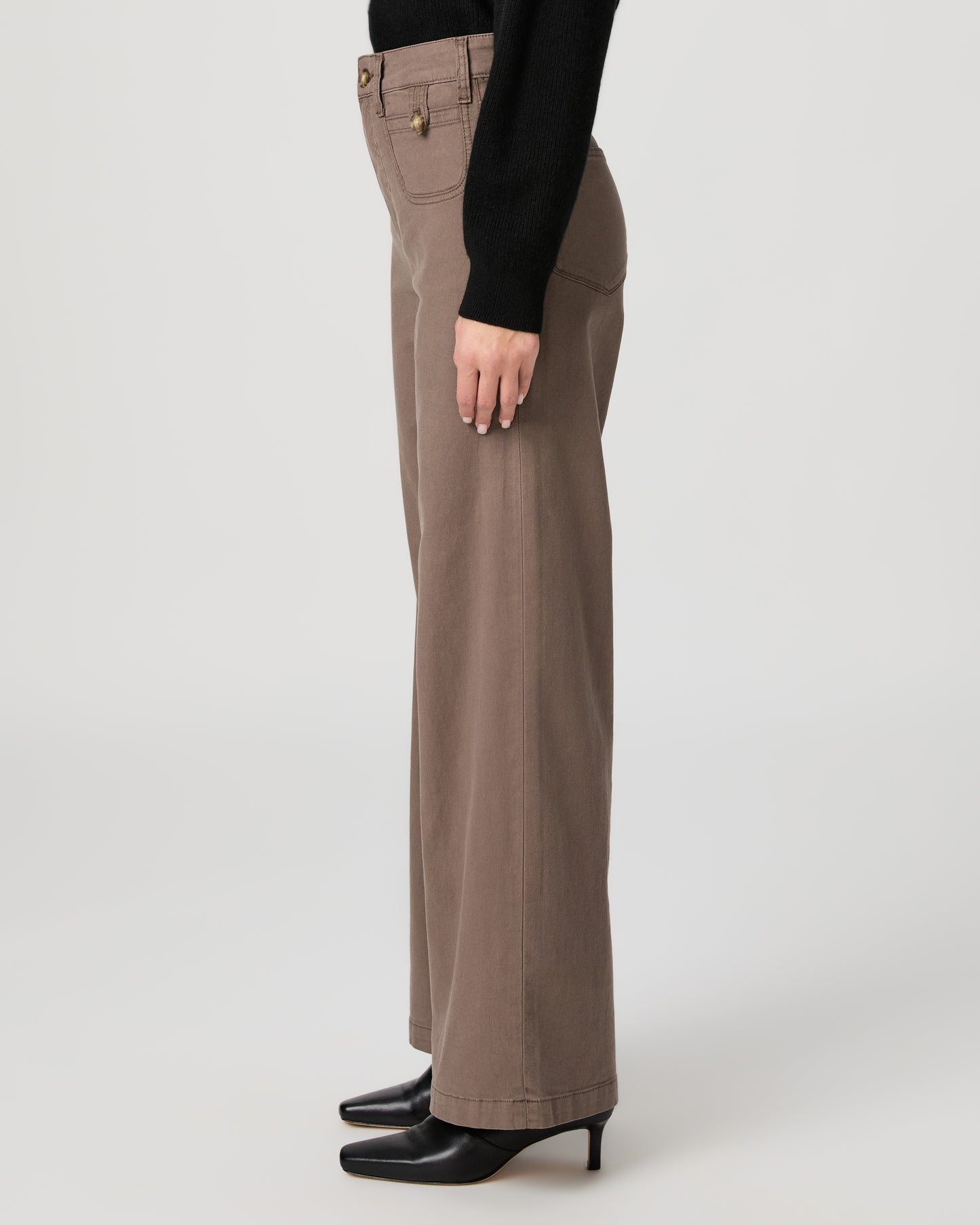 Anessa 31 Inch Wide Leg Jean - Vintage Mushroom Taupe 23