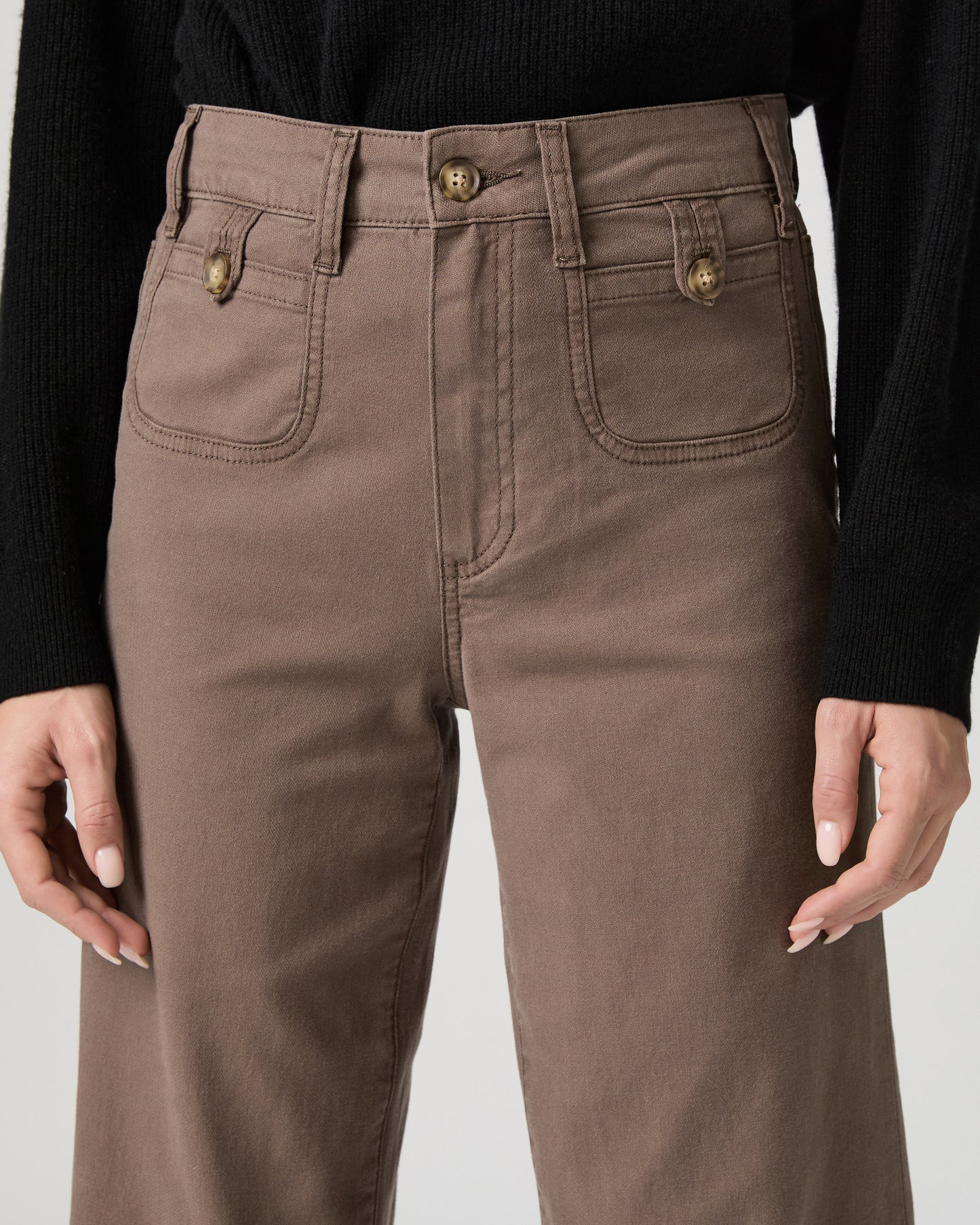 Anessa 31 Inch Wide Leg Jean - Vintage Mushroom Taupe 23