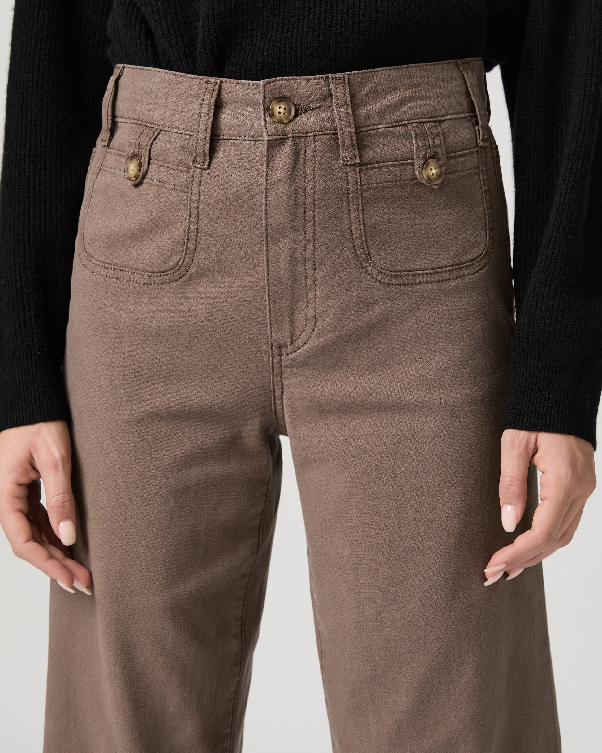 Anessa 31 Inch Wide Leg Jean - Vintage Mushroom Taupe 23