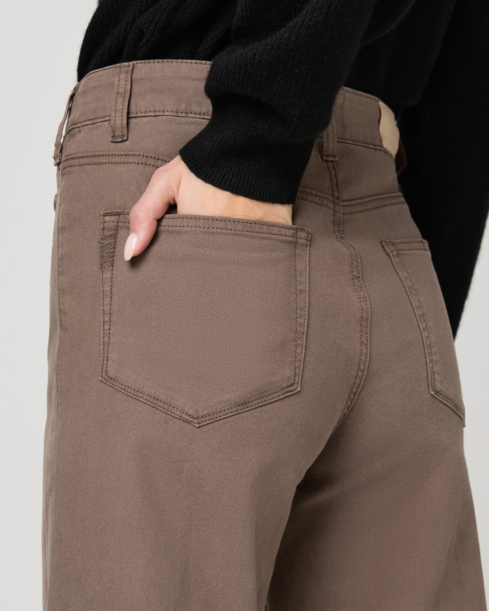 Anessa 31 Inch Wide Leg Jean - Vintage Mushroom Taupe 23