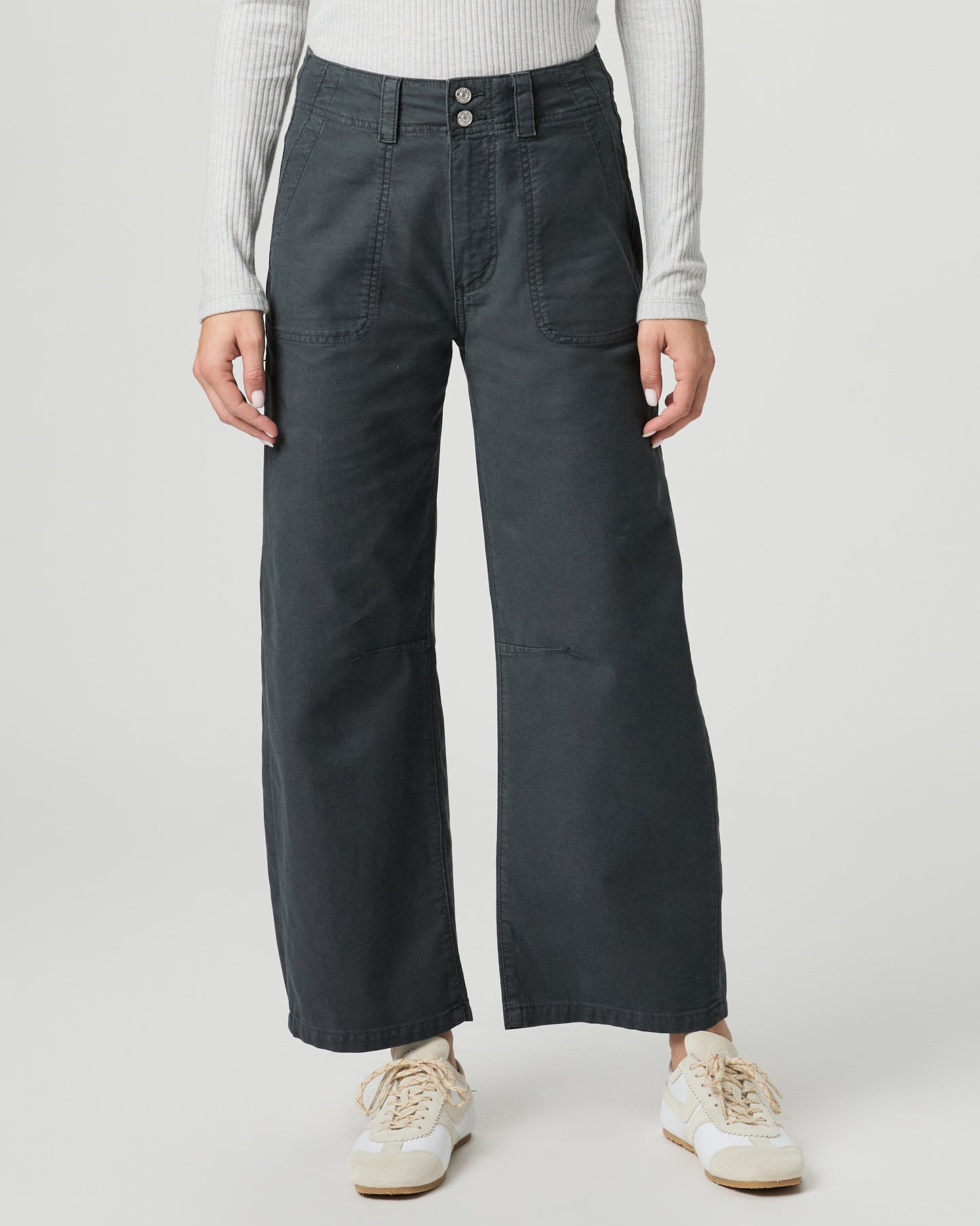 Arellia Ankle Barrel Leg Jean - Vintage Dark Cobblestone 23