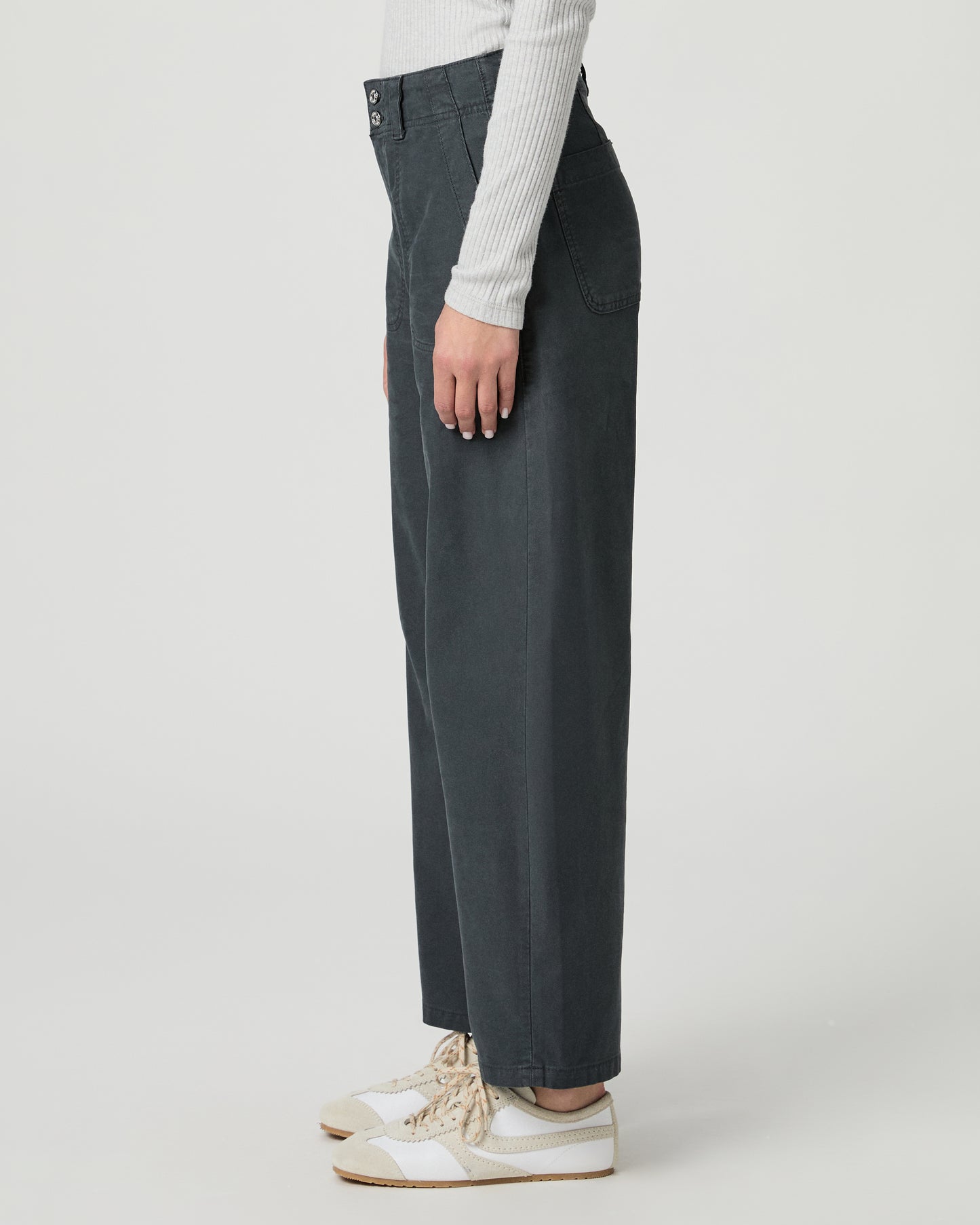 Arellia Ankle Barrel Leg Jean - Vintage Dark Cobblestone 23