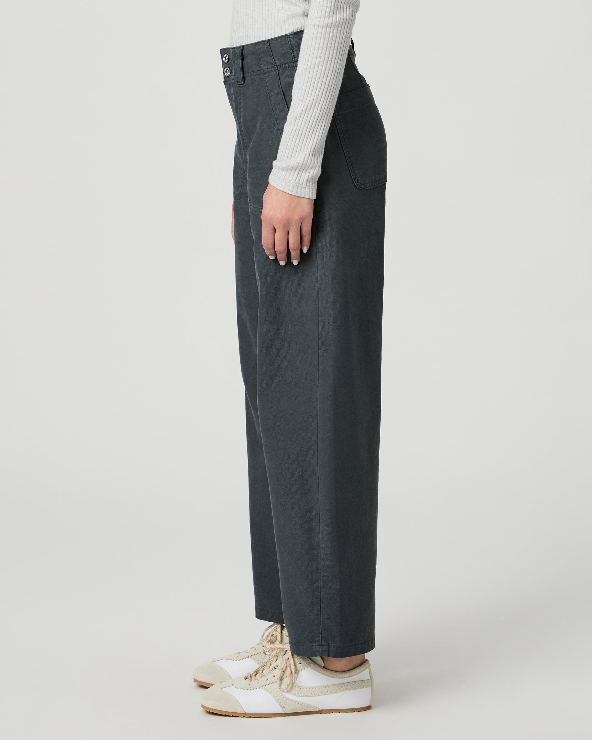Arellia Ankle Barrel Leg Jean - Vintage Dark Cobblestone 23