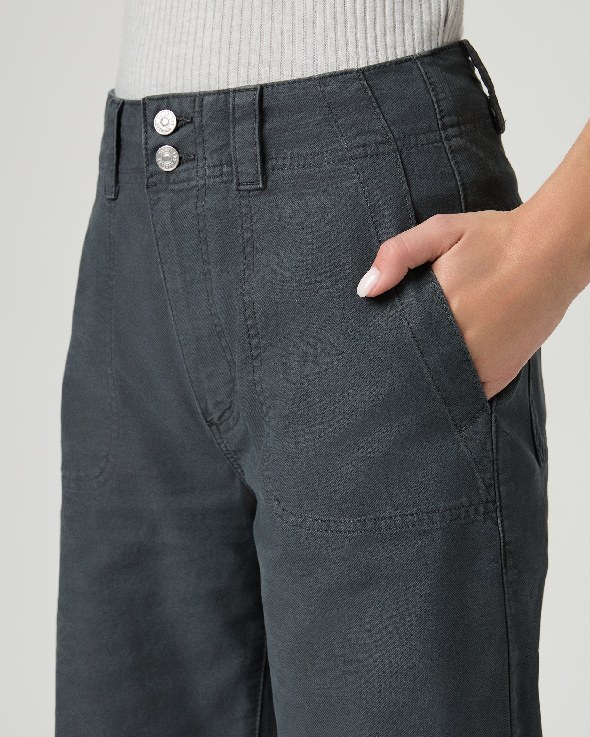 Arellia Ankle Barrel Leg Jean - Vintage Dark Cobblestone 23