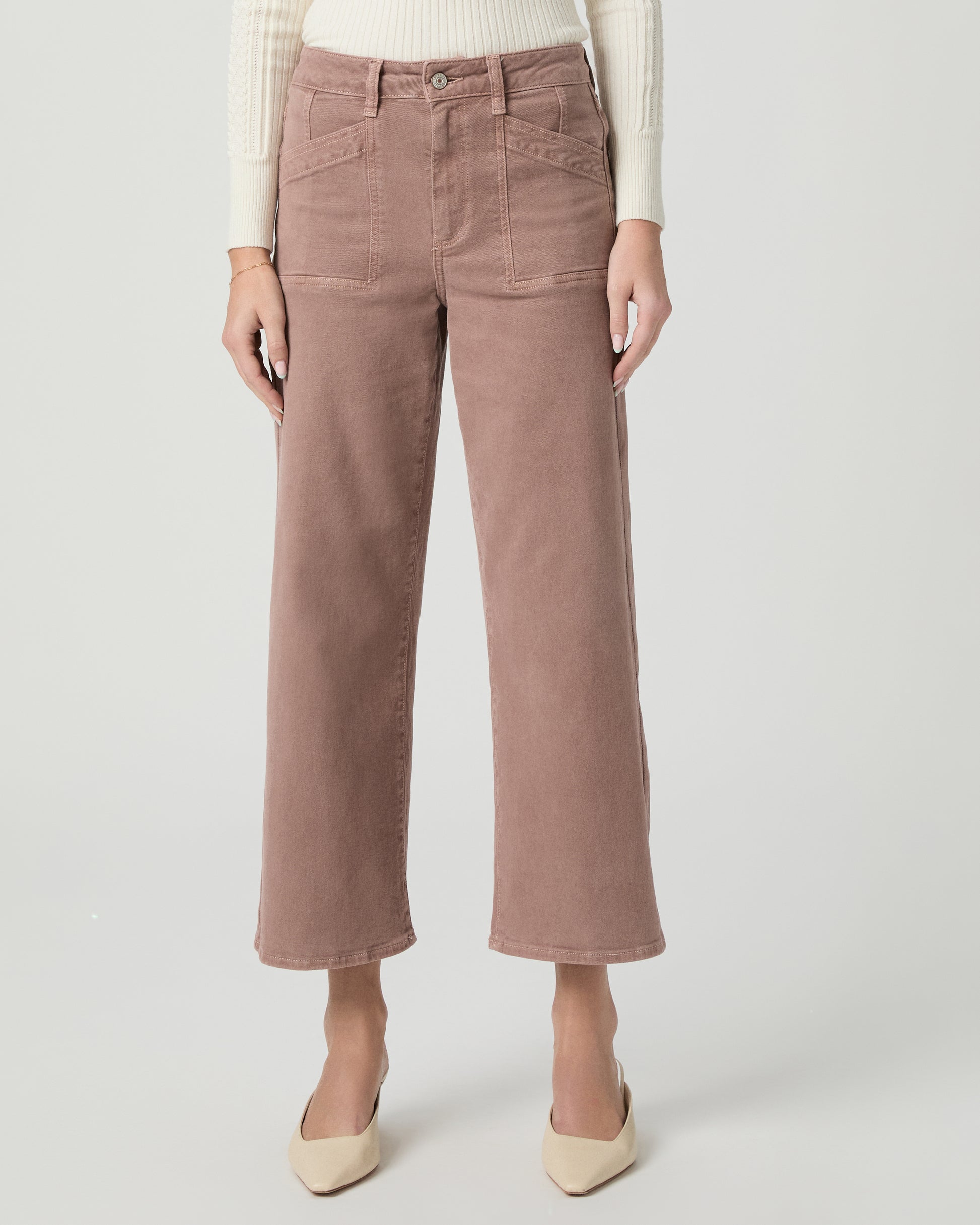 Anessa Wide Leg Jean - Vintage Mauve Mist 23