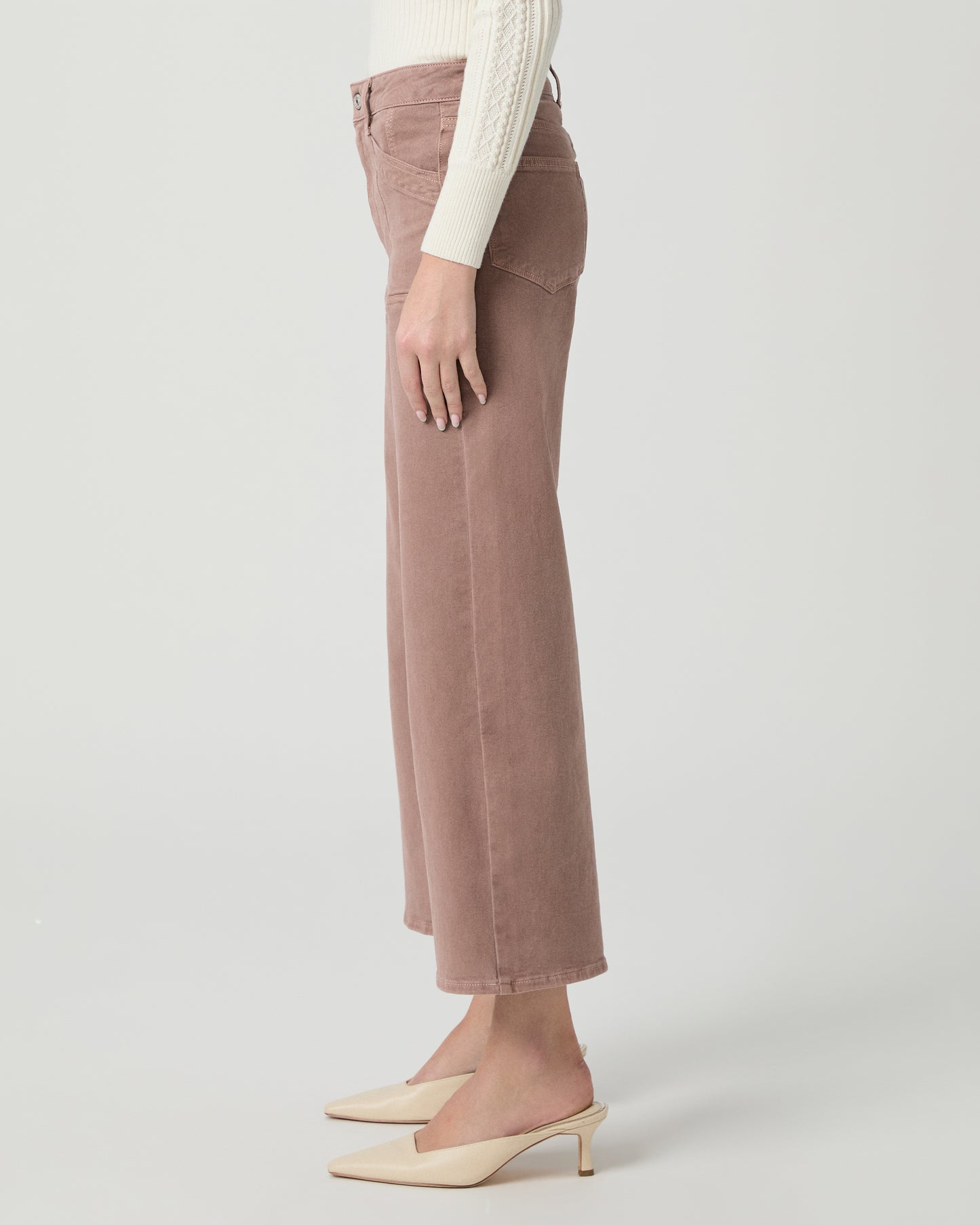 Anessa Wide Leg Jean - Vintage Mauve Mist 23