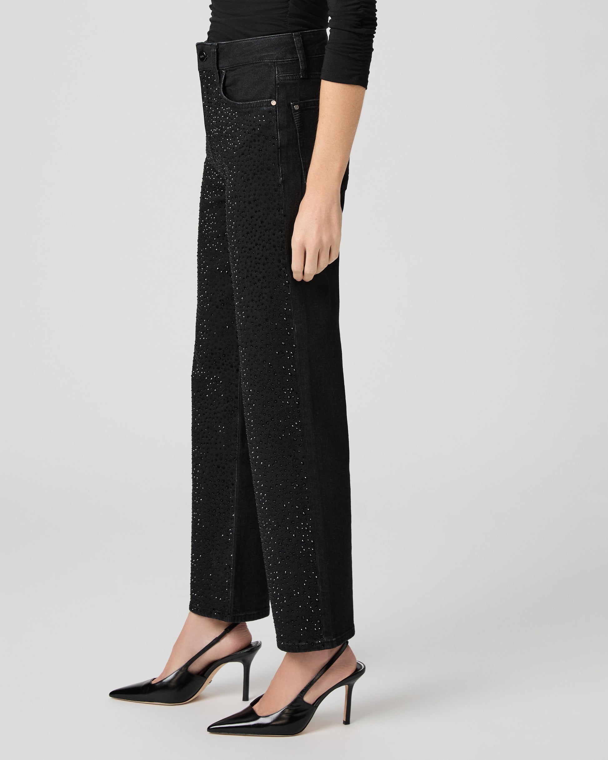 Stevie Ankle Straight Jean - Interstellar Embellished 23