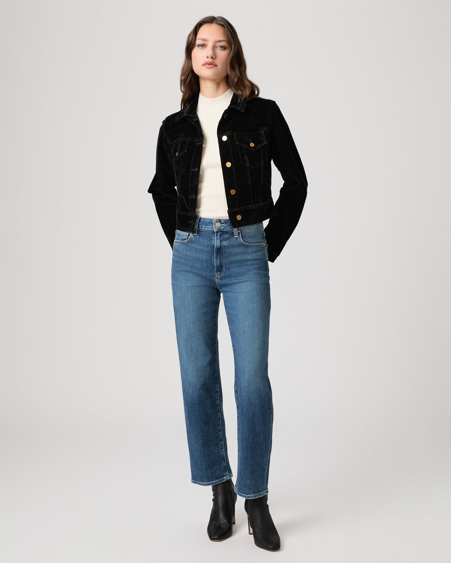 Stevie Ankle Straight Jean - Aquarius