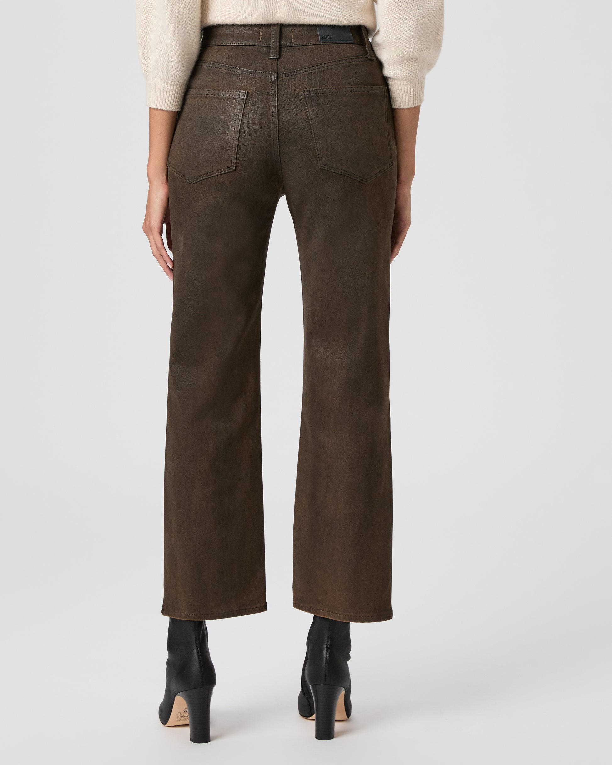Stevie Ankle Straight - Dark Brown Distressed Coating 23