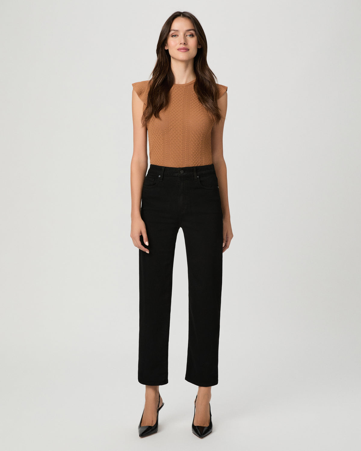Stevie Ankle Straight Jean - Black Shadow 23