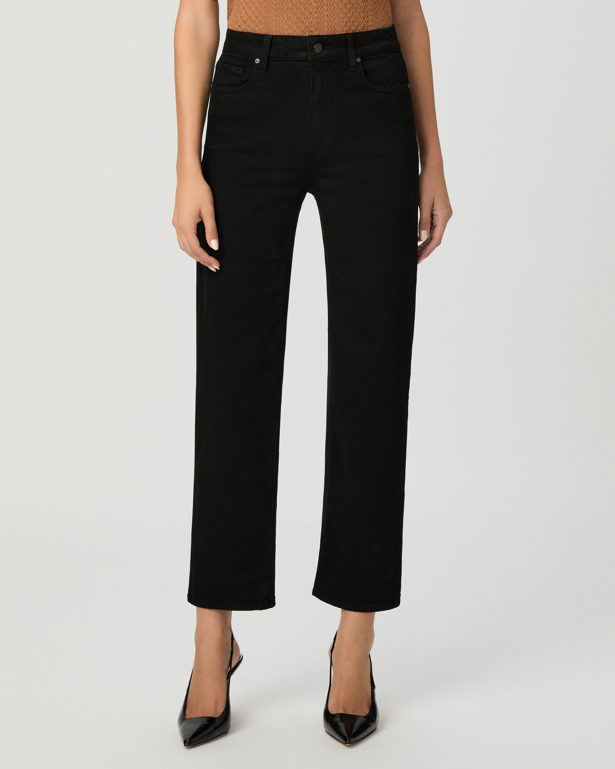 Stevie Ankle Straight Jean - Black Shadow 23