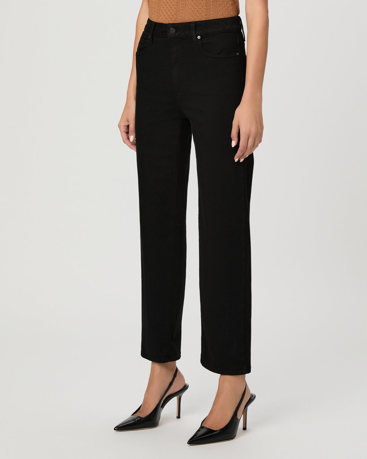Stevie Ankle Straight Jean - Black Shadow 23