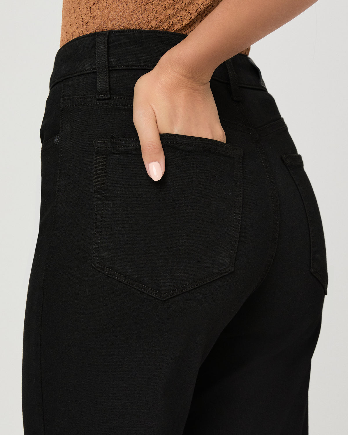 Stevie Ankle Straight Jean - Black Shadow 23