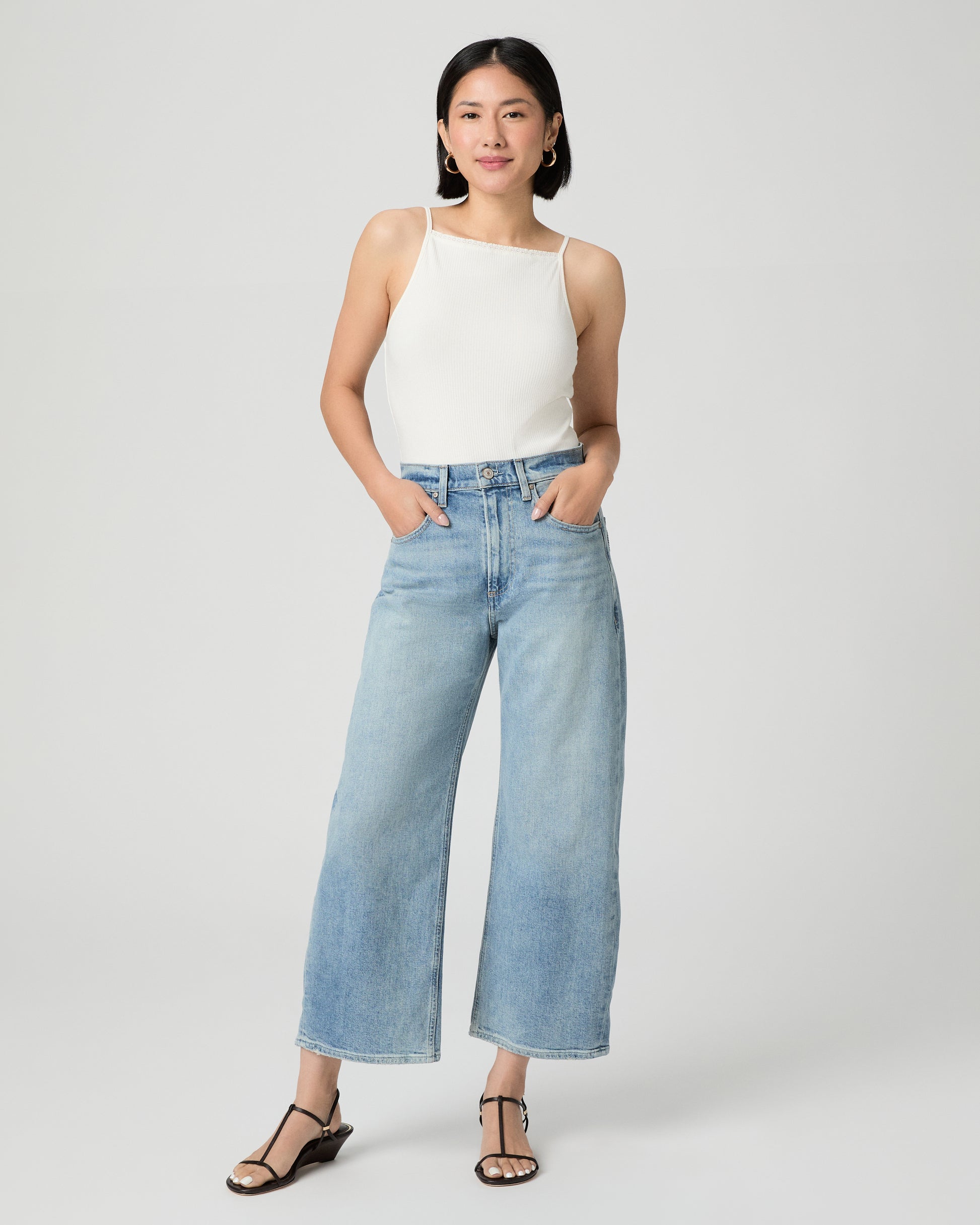 Arellia Ankle Petite Barrel Leg Jean - Audubon 23