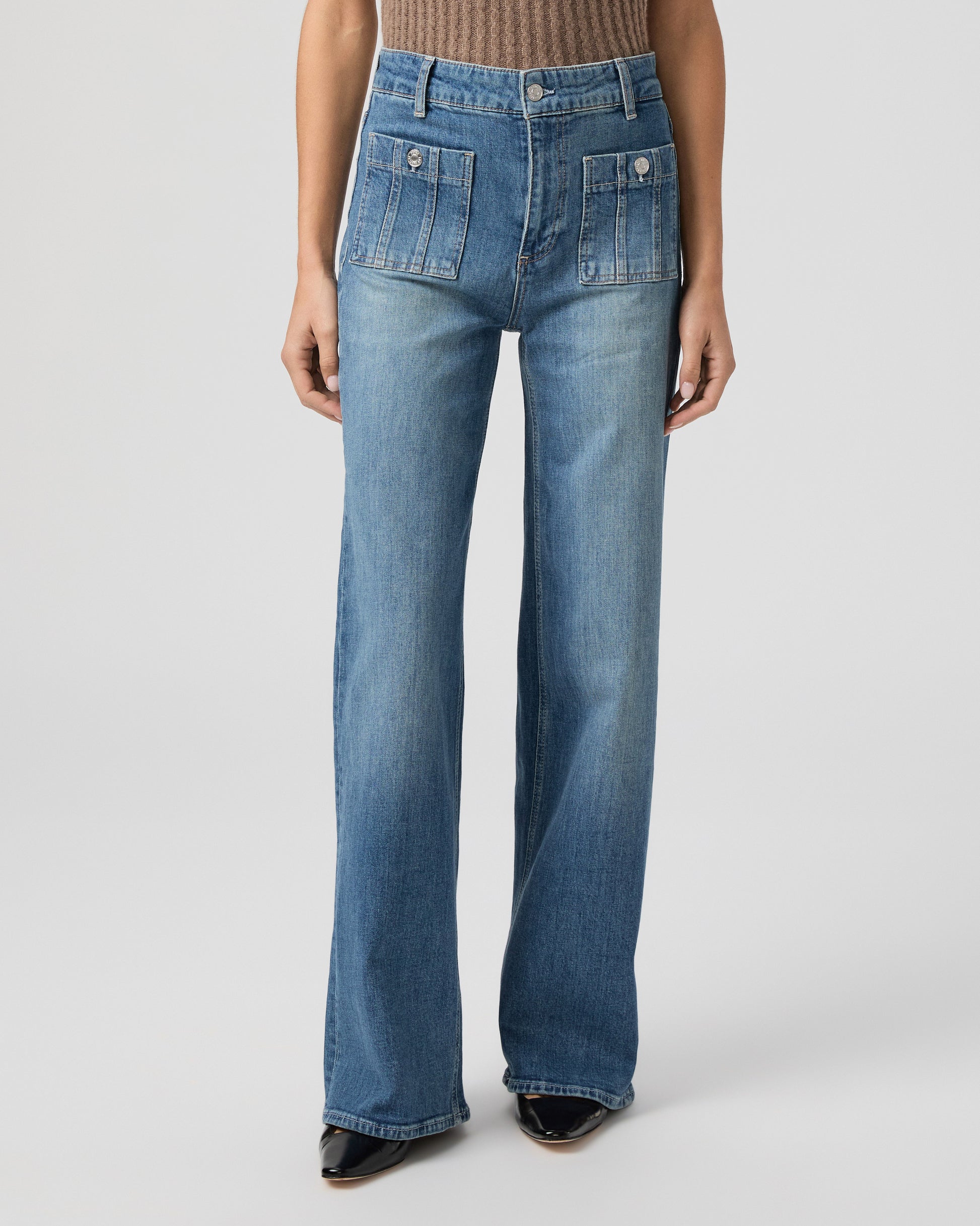 Anessa 31 Inch Wide Leg Jean - Paley 23