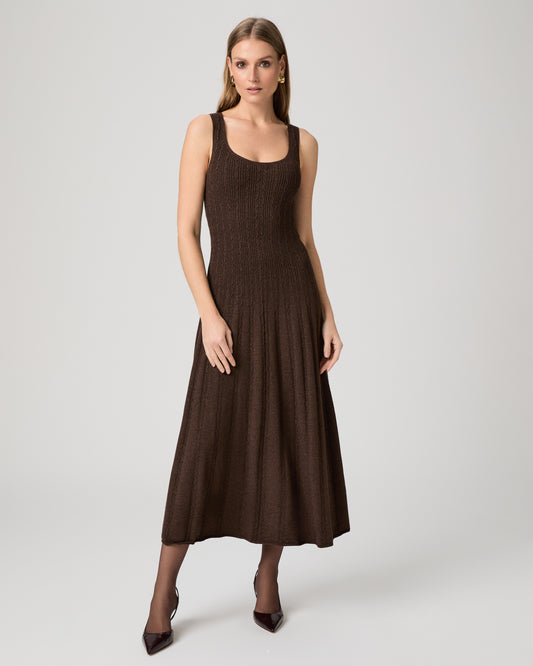 Madeline Dress - Dk Brown Sparkle XXS