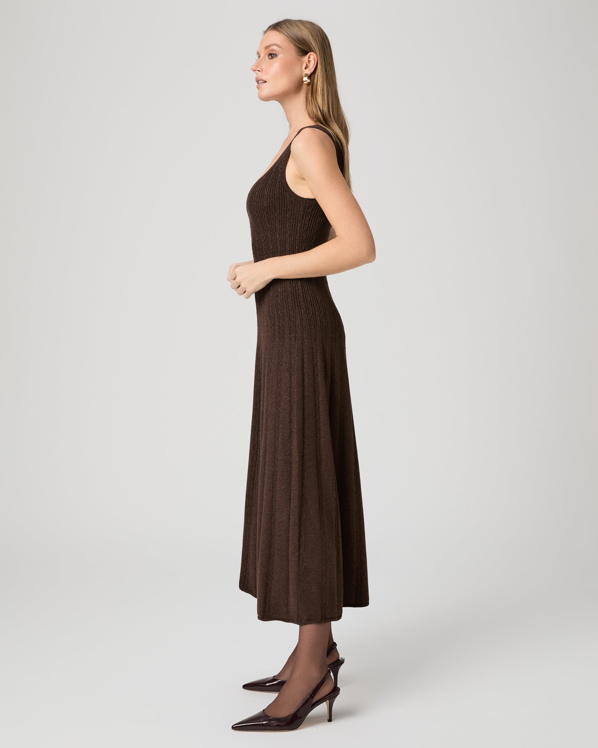 Madeline Dress - Dk Brown Sparkle XXS