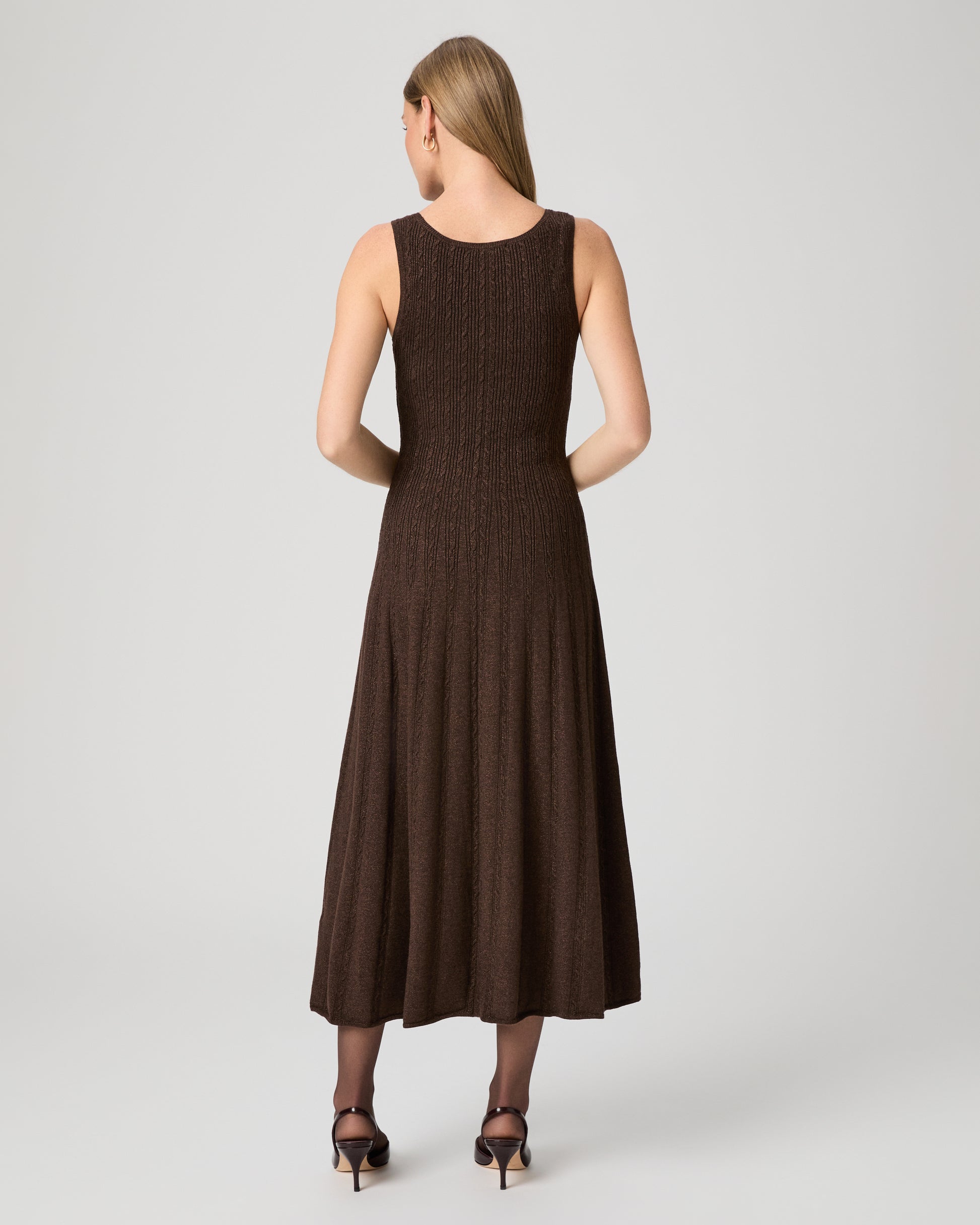 Madeline Dress - Dk Brown Sparkle XXS