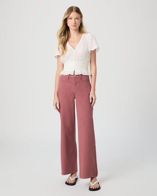 Anessa 31 Inch Wide Leg Jean - Vintage Brick Berry 23
