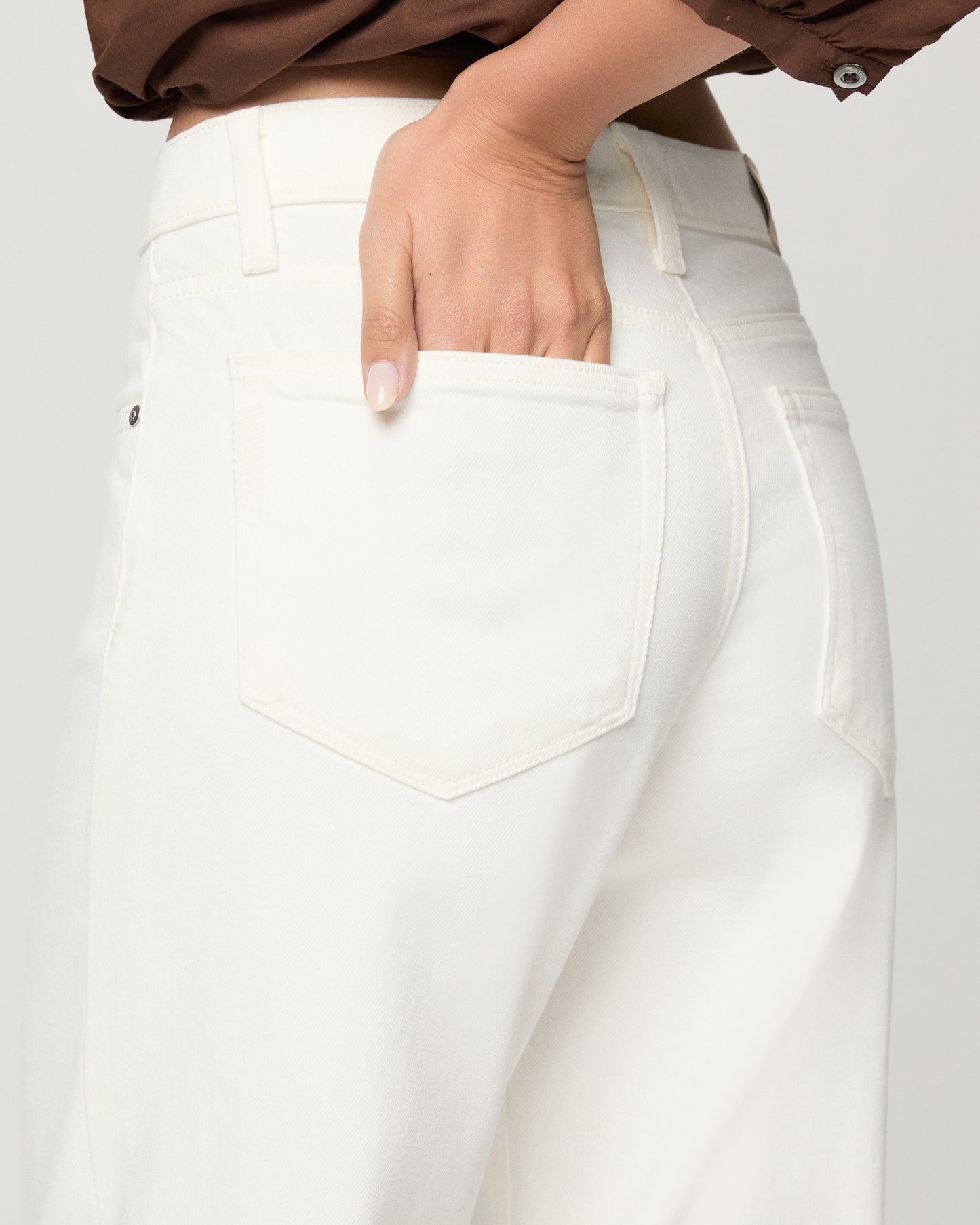 Rylann Ankle Straight Leg Jean - Tonal Ecru 23