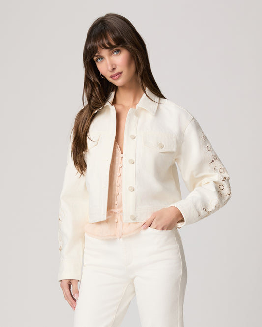 Michele Jacket - Tonal Ecru Embroidered XXS