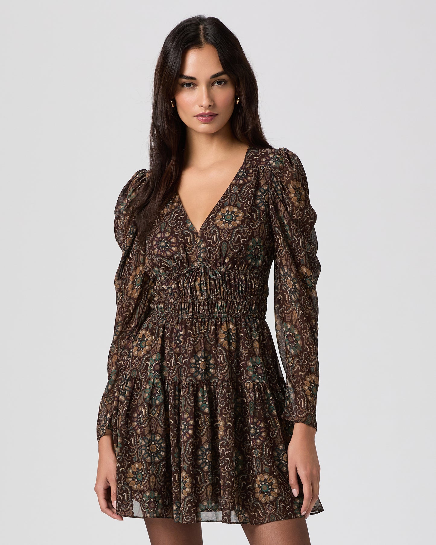 Aries Dress - Dark Chocolate Multi XXS