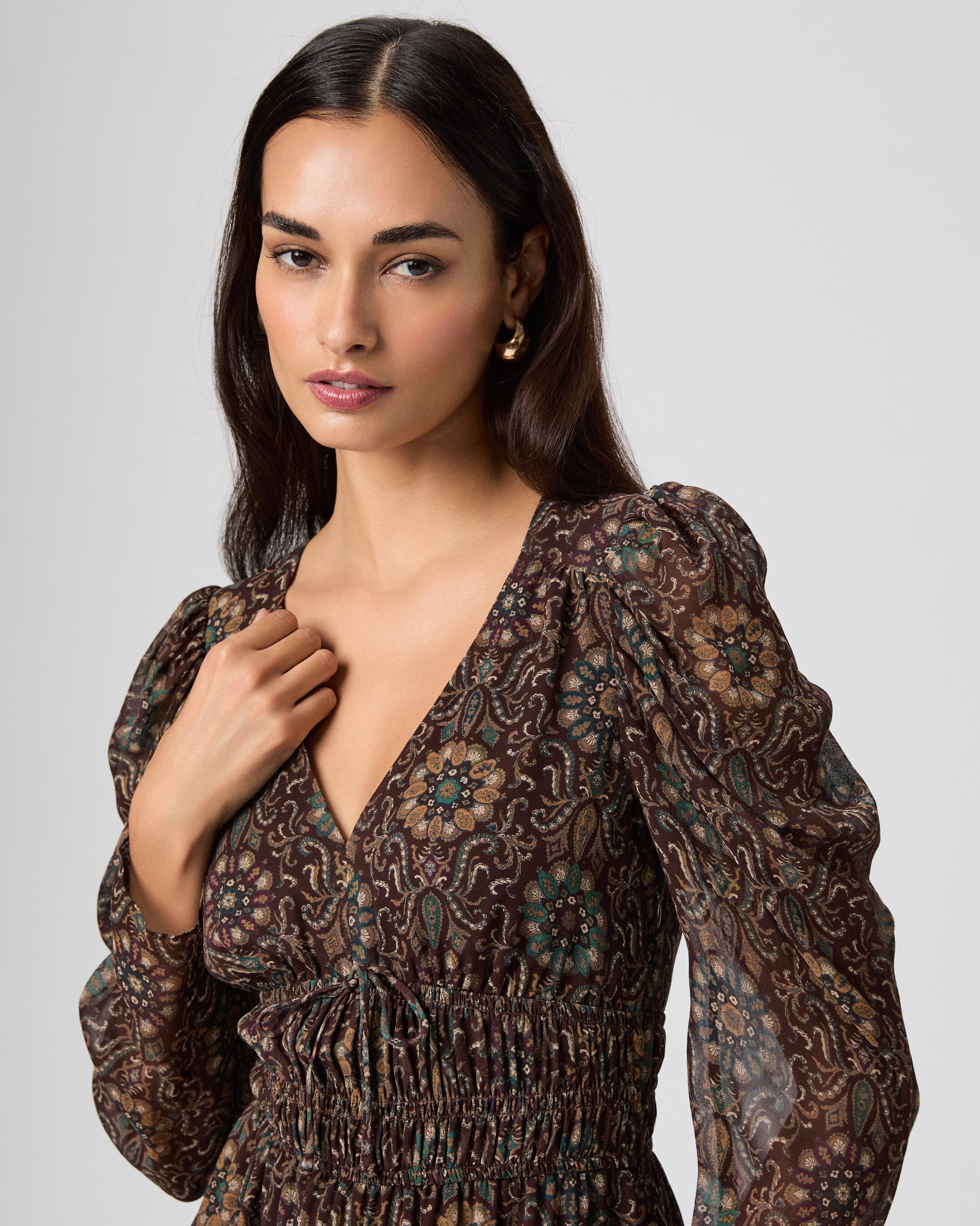 Aries Dress - Dark Chocolate Multi XXS