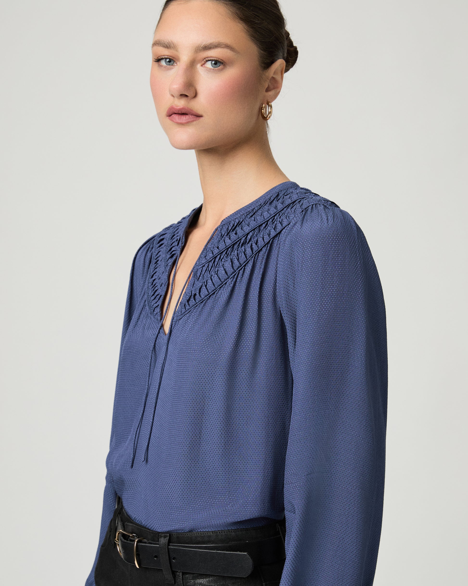 Milani Blouse - Pale Sapphire XXS