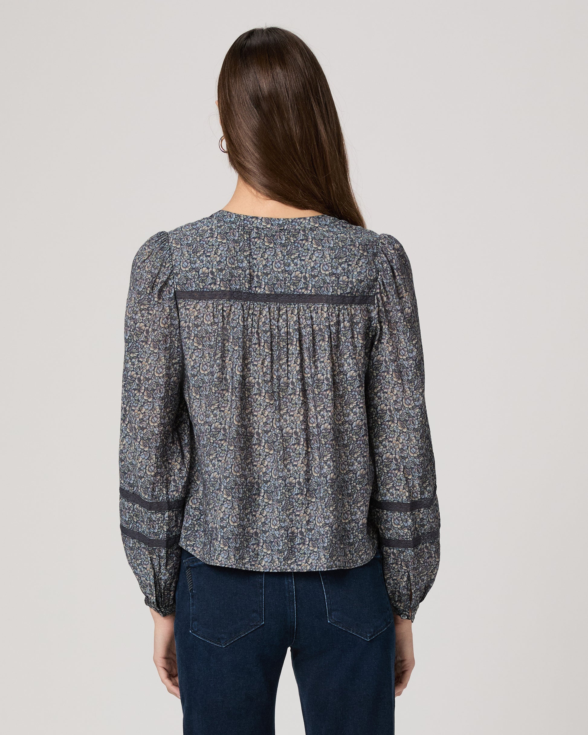 Calgary Blouse - Navy Multi XXS