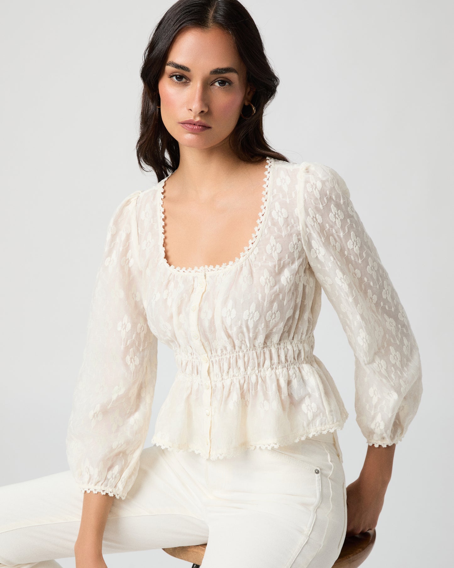 Jay Blouse - Antique White XXS