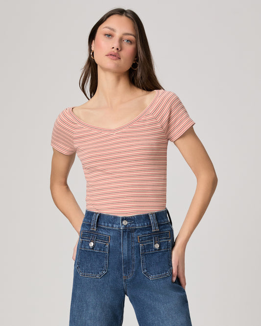 Leita Top (Stripe) - Peach Tea Multi XXS