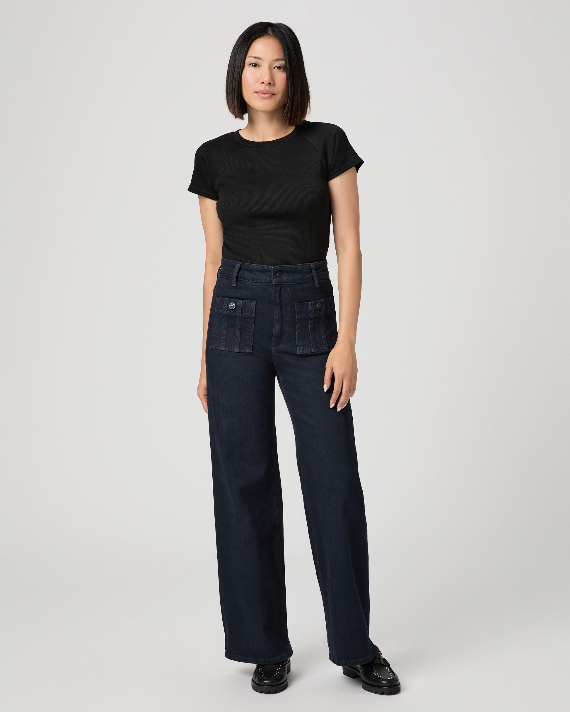 Anessa Petite 29 Inch Wide Leg Jean - Duchess 23