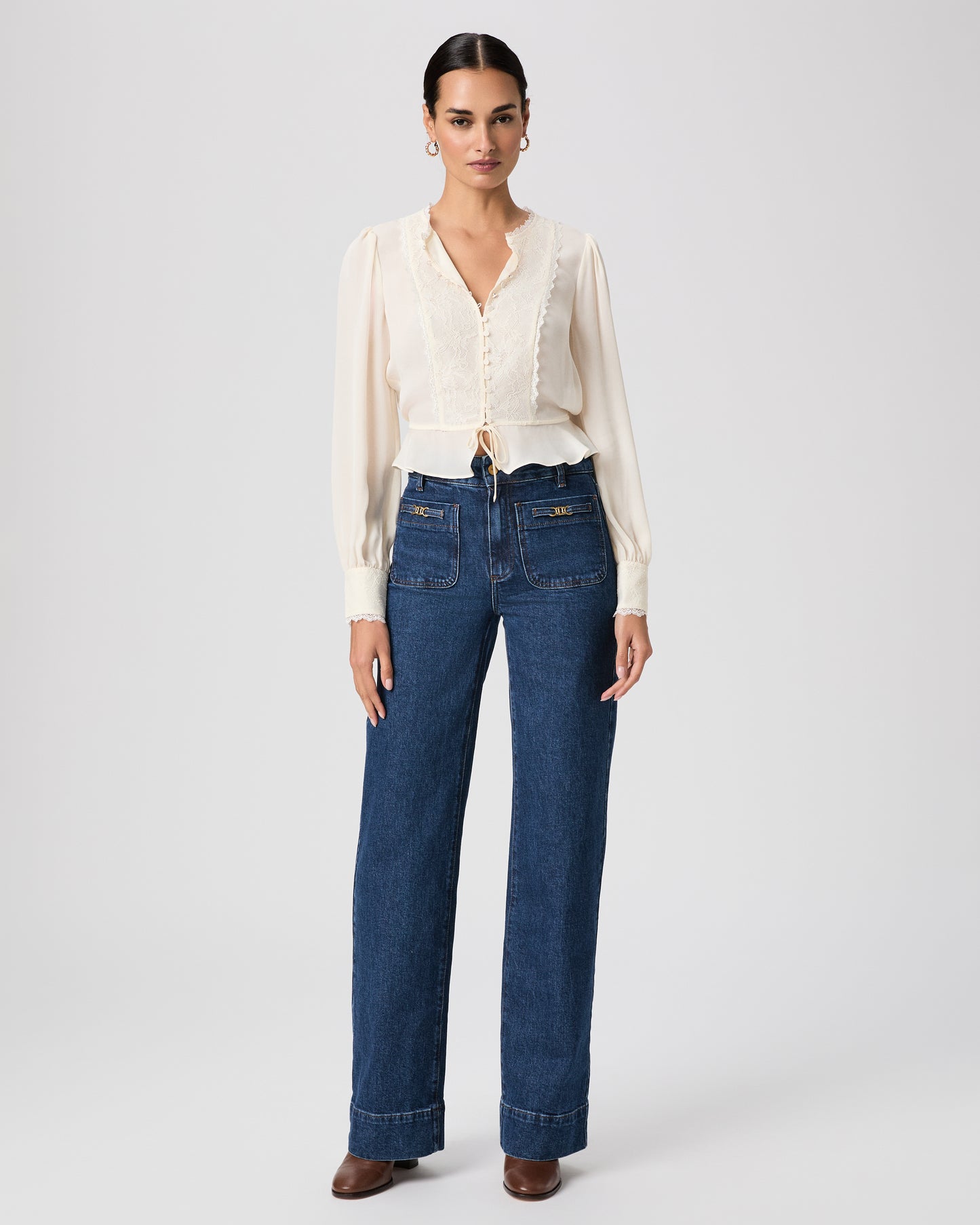 Sasha 32 Inch Wide Leg Jean - Enfield 23