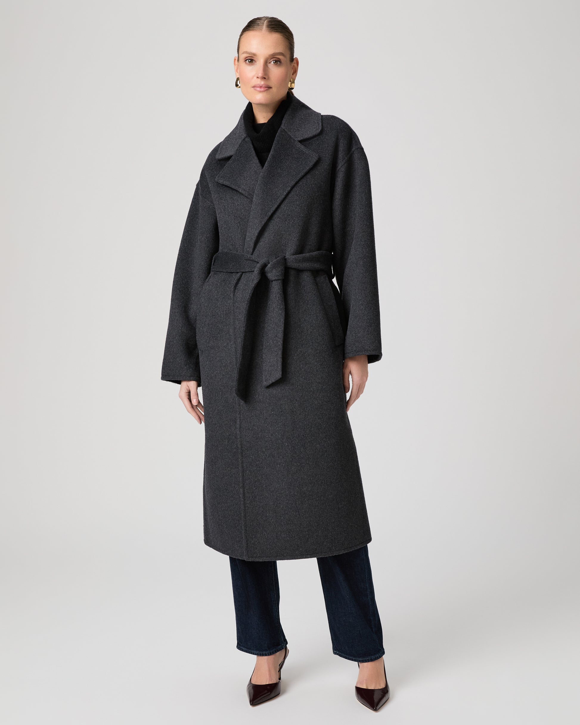 Long Connery Coat - Dark Charcoal XXS