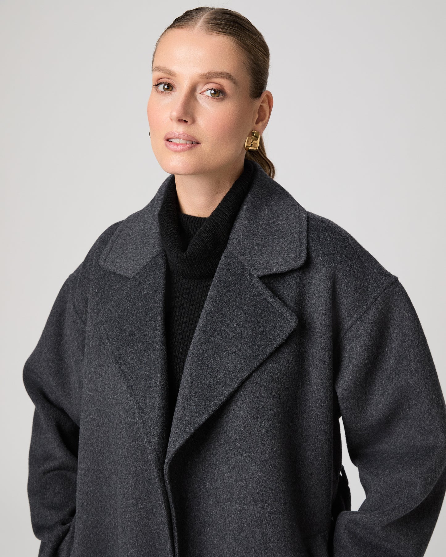 Long Connery Coat - Dark Charcoal XXS