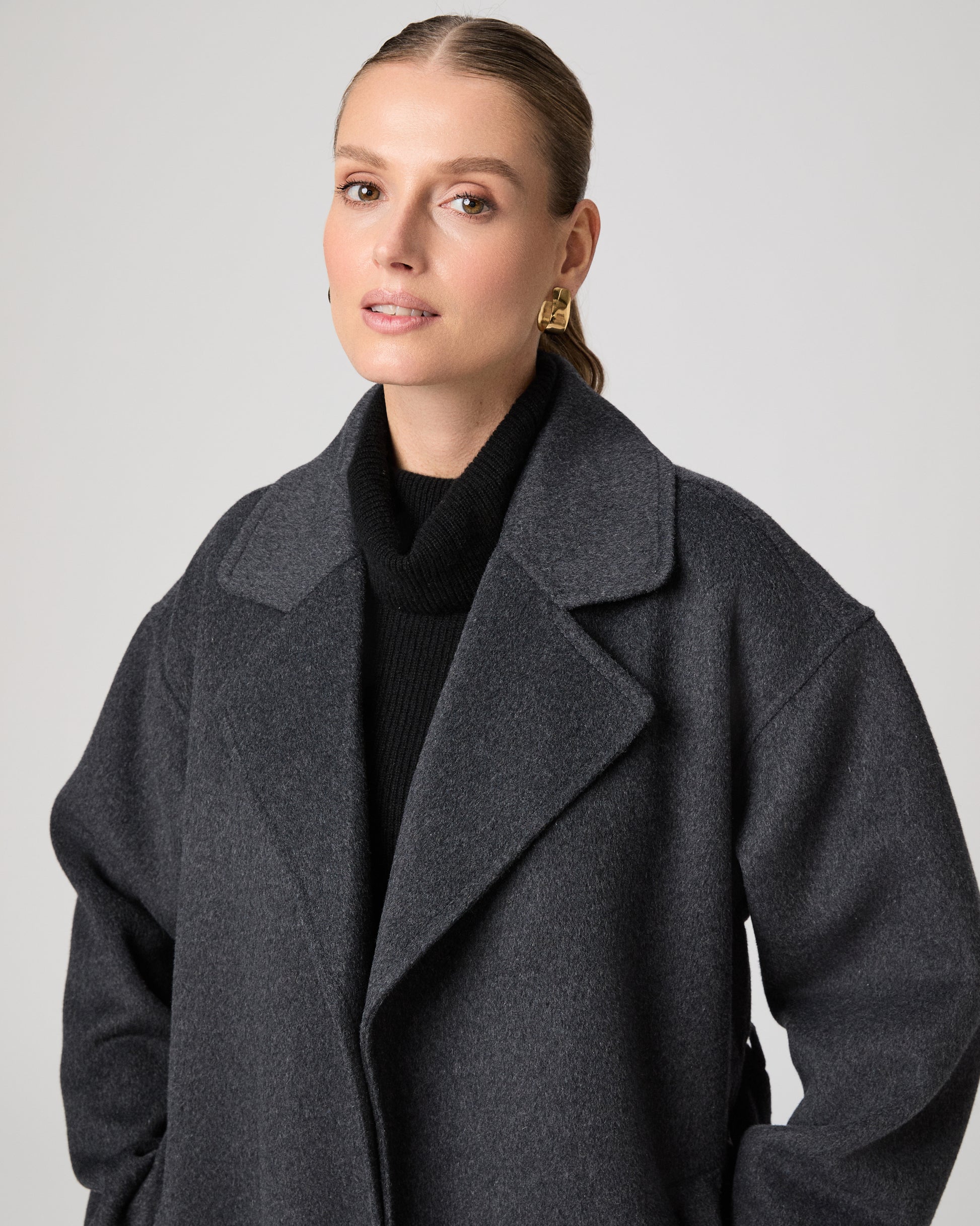 Long Connery Coat - Dark Charcoal XXS