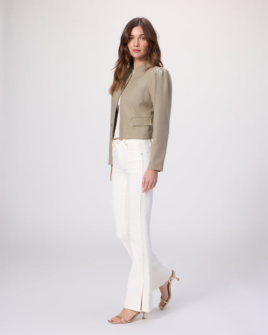 High Rise Laurel Canyon 32 Inch Bootcut - Tonal Ecru 23