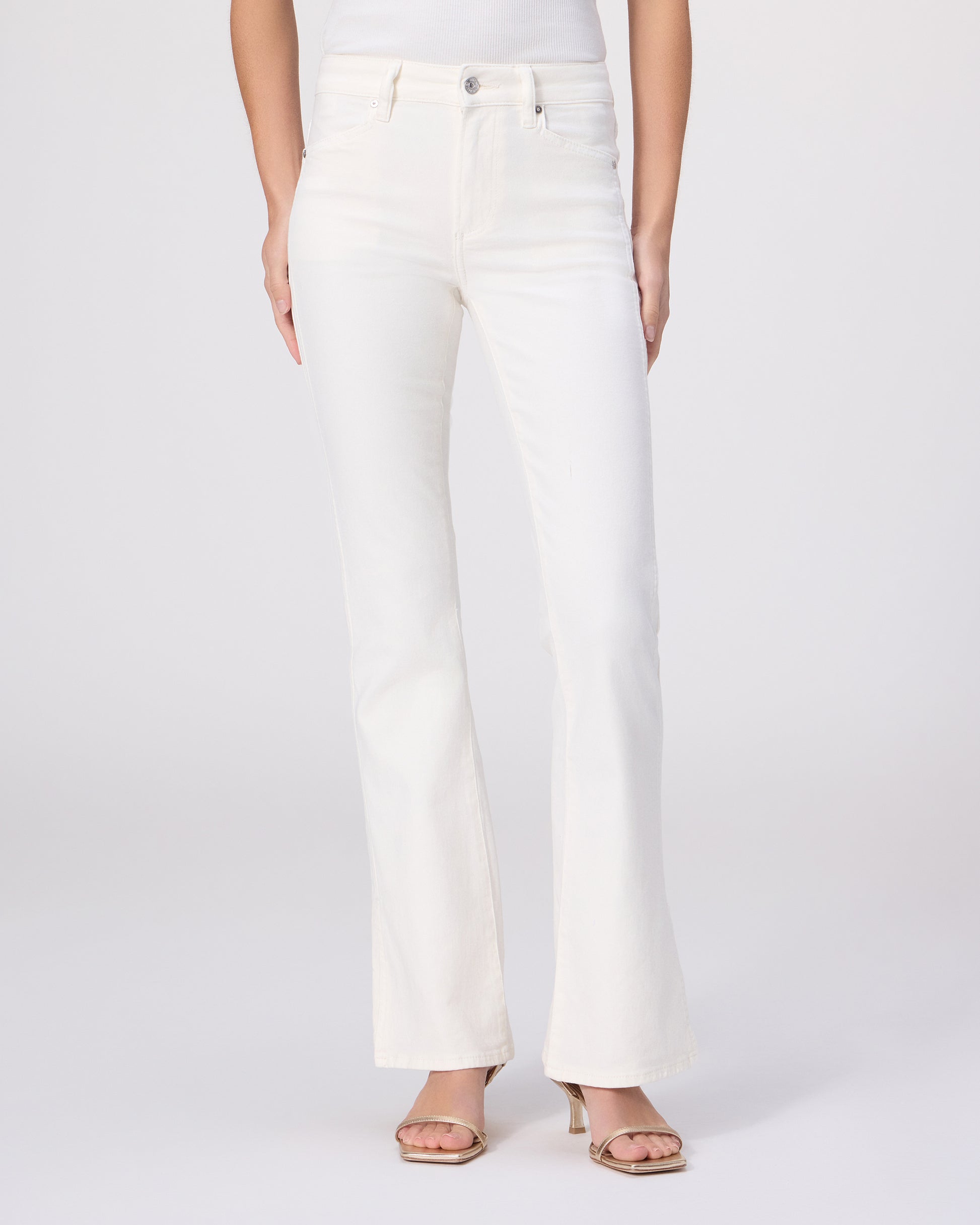 High Rise Laurel Canyon 32 Inch Bootcut - Tonal Ecru 23