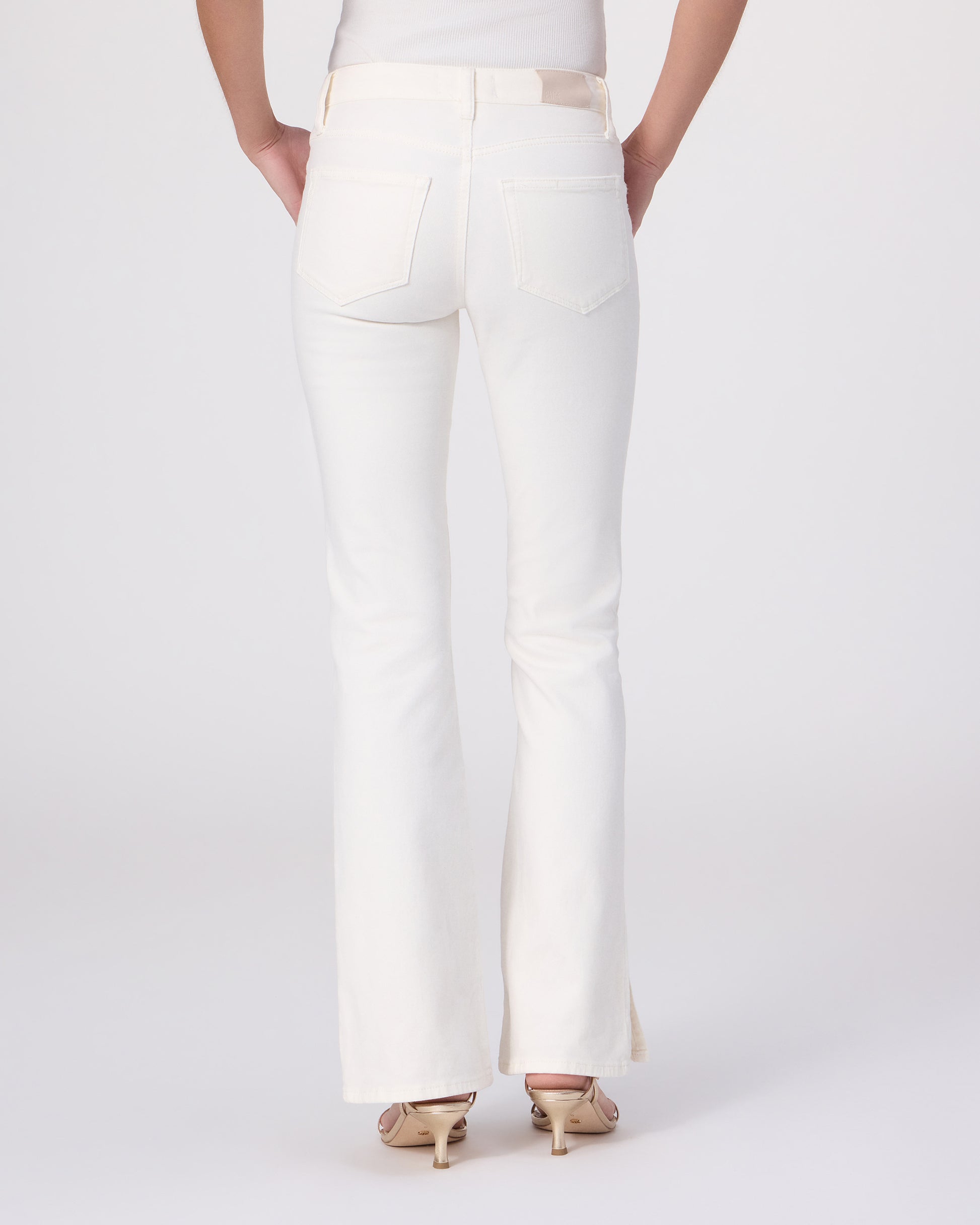 High Rise Laurel Canyon 32 Inch Bootcut - Tonal Ecru 23
