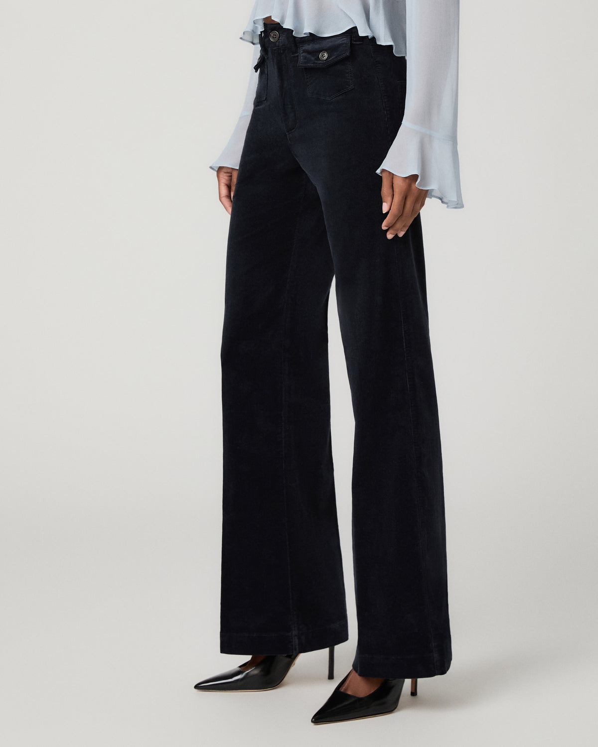 Leenah 32 Inch Wide Leg Jean - Navy Corduroy 23