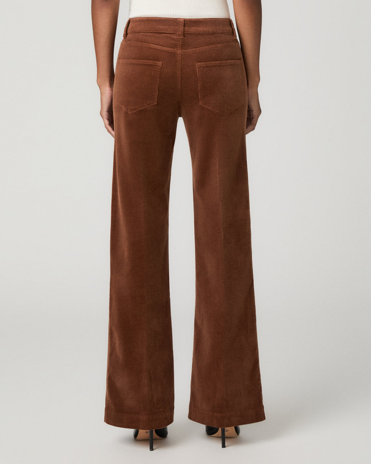 Leenah 32 Inch Wide Leg Jean - Maple Brown Corduroy 23